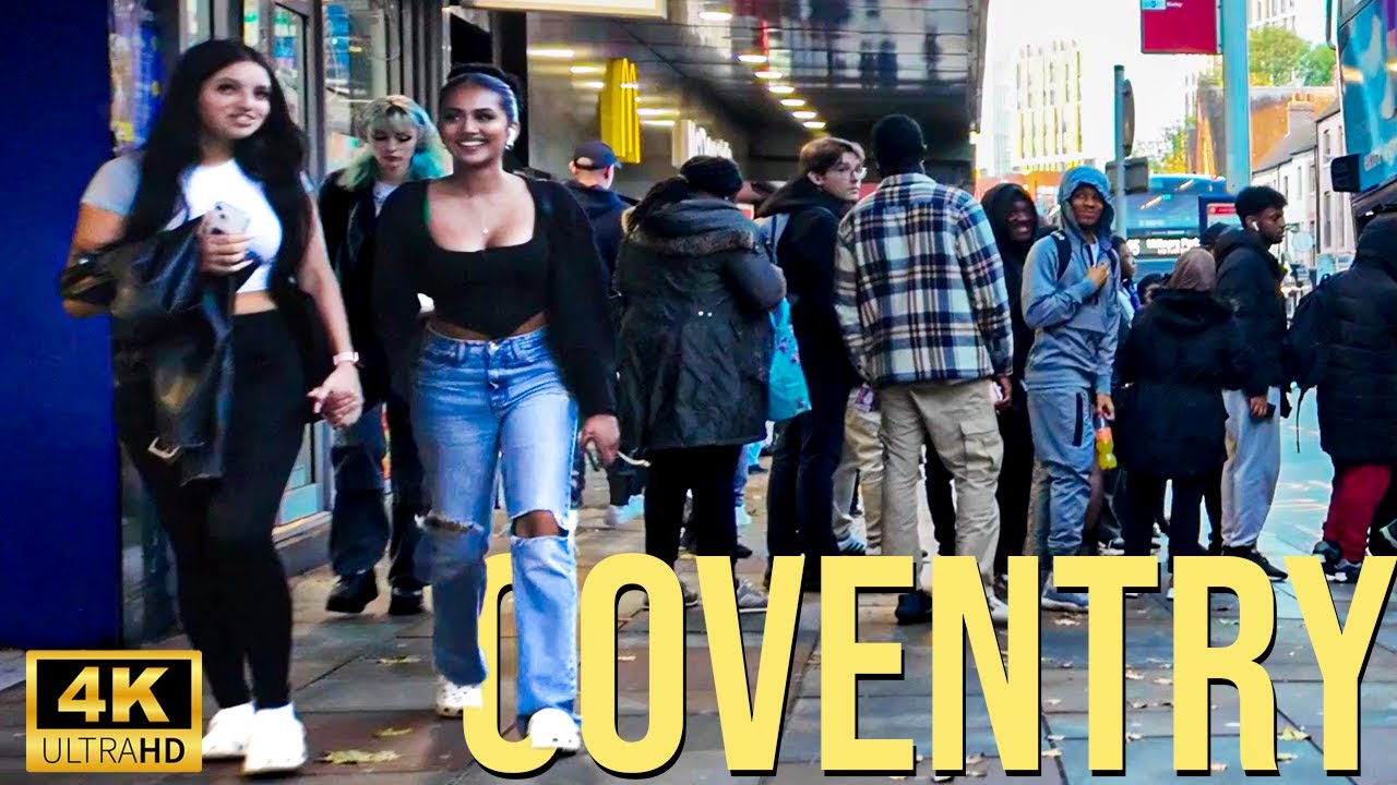 Coventry - City Tour 2024| Walking The Streets of Coventry | Central Coventry Walk [4K HDR]