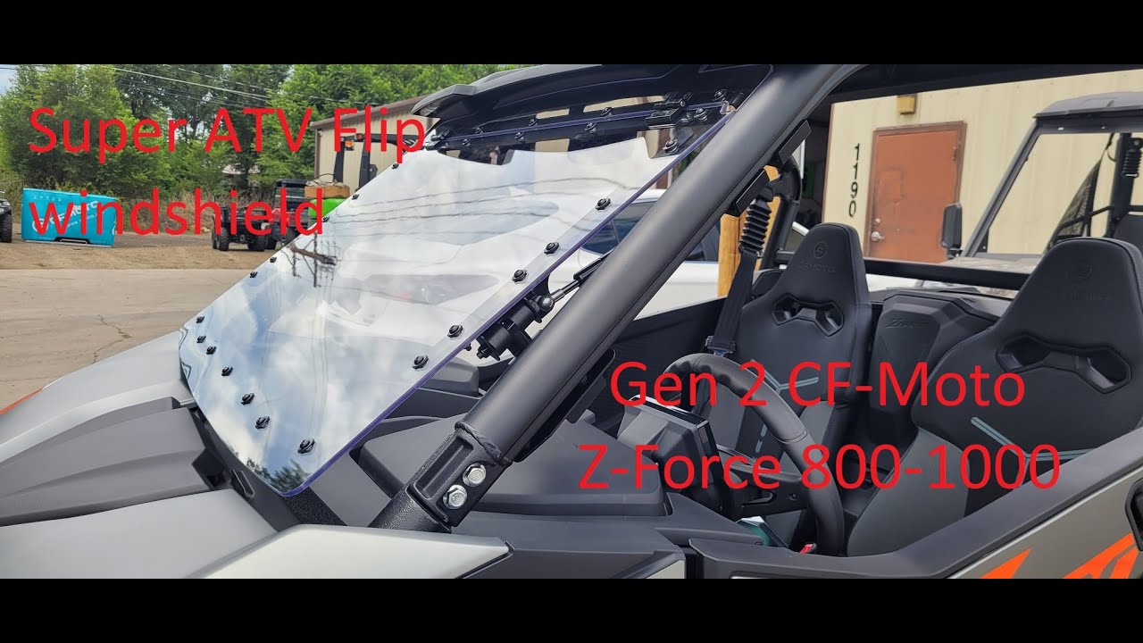 Super ATV Flip up windshield Review for Gen 2 CF-Moto Z-Force 800-1000