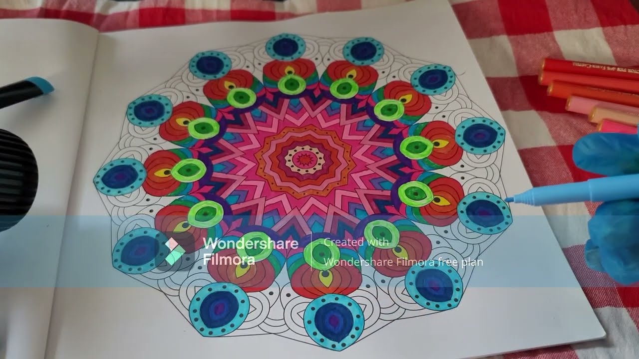 ASMR | Mandala Art Part 4 | No People | Soft Triggers to Relax | Focus | Visuals #a #asmr #colouring