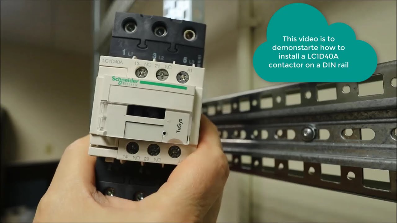 Монтаж и демонтаж на контактори TeSys D на DIN шина | Schneider Electric