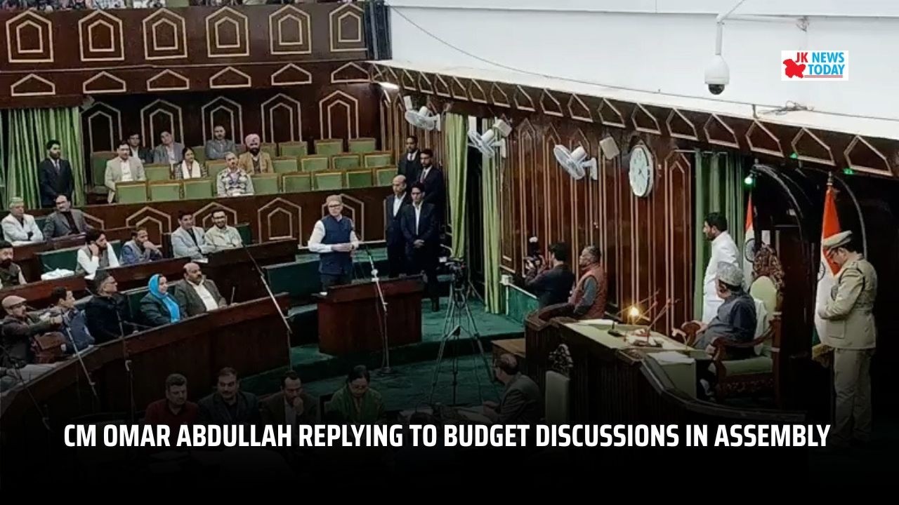 CM Omar Abdullah replying to budget discussions in Assembly | JK News Today