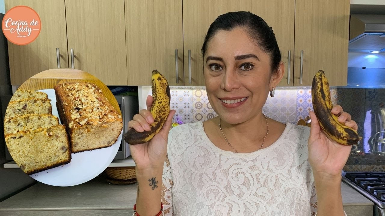 Tienes 2 PLÁTANOS Maduros? Haz este PAN SIN CULPA. Fácil y Sano TE VA A ENCANTAR | Cocina de Addy
