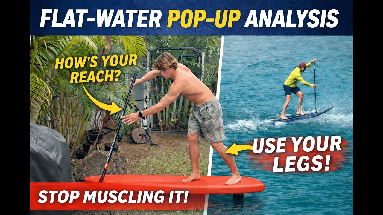SUP Downwind Foil Pop Up (Real Video Analysis)