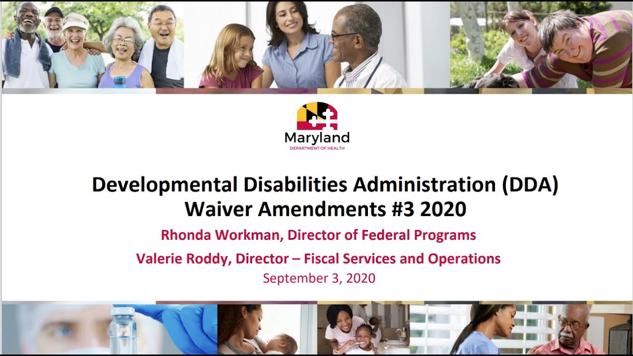 Developmental Disabilities Administration Proposed Waiver Amendments #3 2020 on Sept. 3
