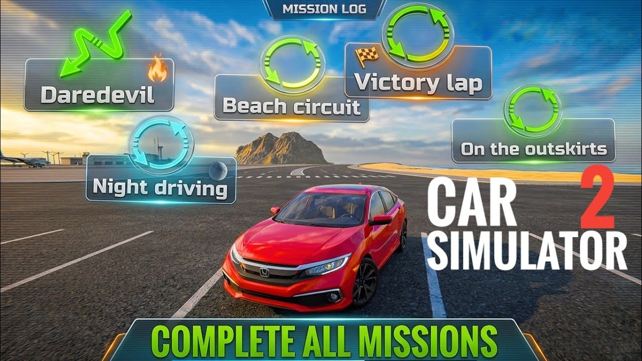 Complete All Missions In Car Simulator 2  | Car Simulator 2 New Update 2025 #carsimulator2