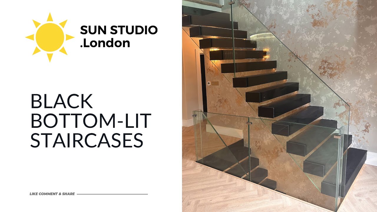 BUILDS: Black Bottom-lit Staircases | SUN STUDIO .London