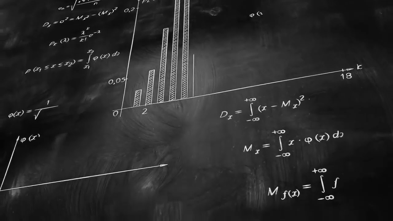 Math Formulas on Chalkboard