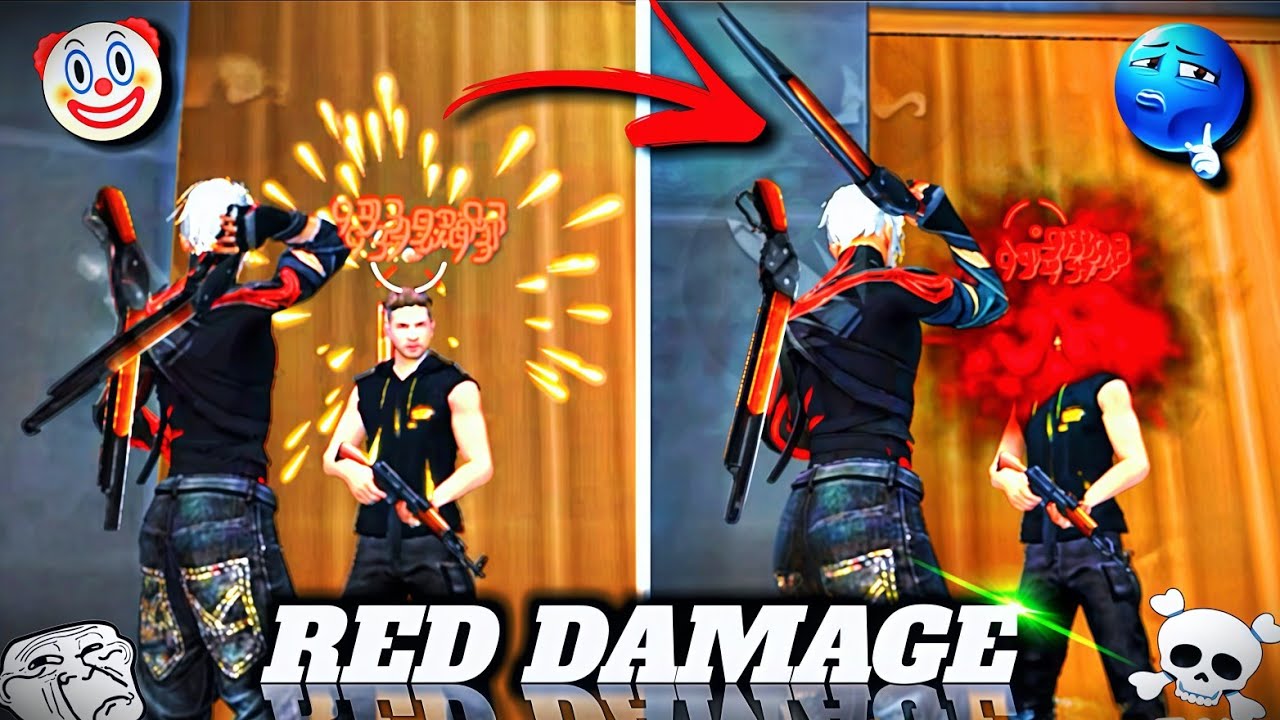 CHANGE YOUR DAMAGE COLOUR 💀🔥 | RED DAMAGE SECRET 🥶 | HOW TO CHANGE DAMAGE COLOUR IN FF ✅#paidsensi