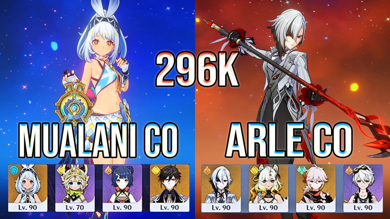 Mualani C0 Yaxche R5 & Arlecchino C0 R1 Hypercarry max DMG Spiral Abyss FLoor 12 Genshin impact