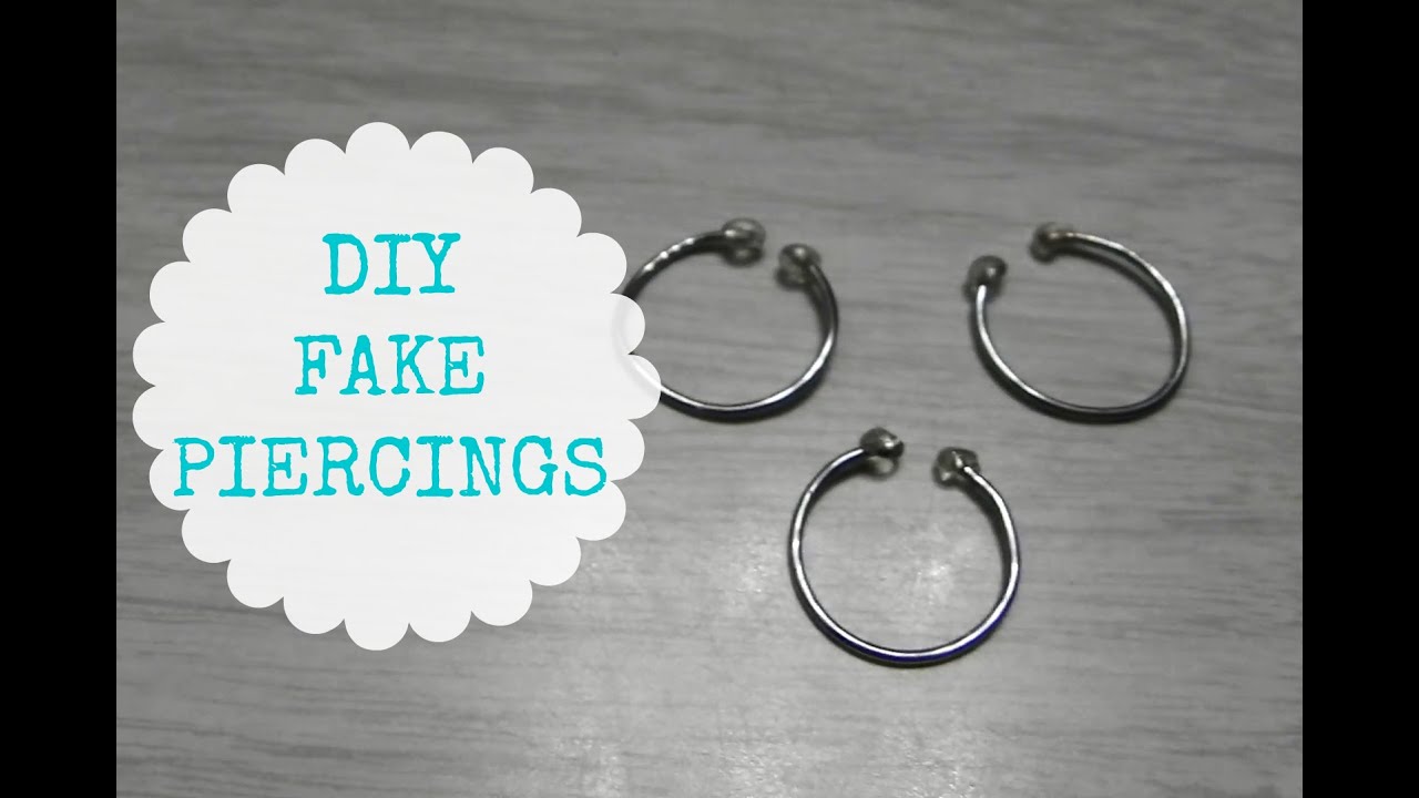 DIY Fake Ear/ Eyebrow Piercings