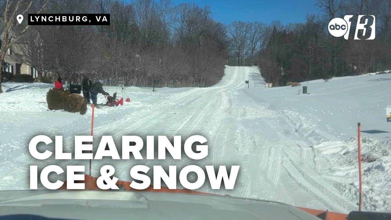 Lynchburg crews struggle to clear stubborn snow and ice from residential streets