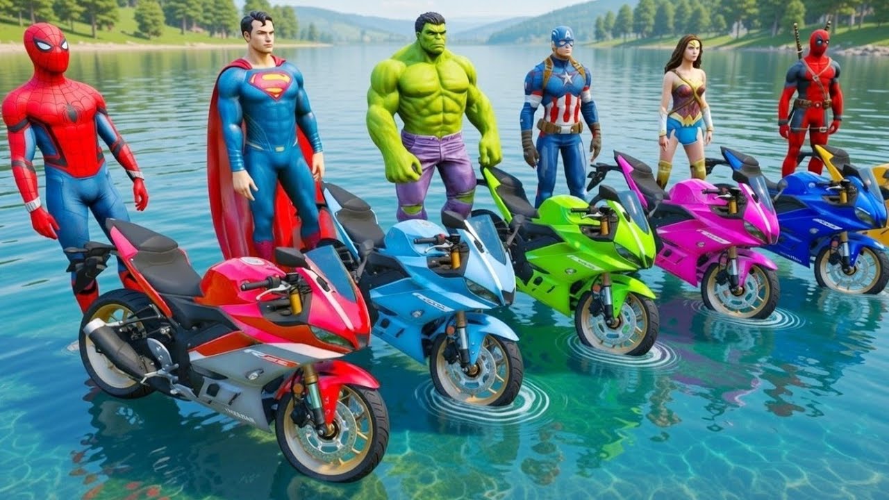 SPIDERMAN MOTORCYCLE RAMP CHALLENGE - PARKOUR ON A GIANT BOTTLE