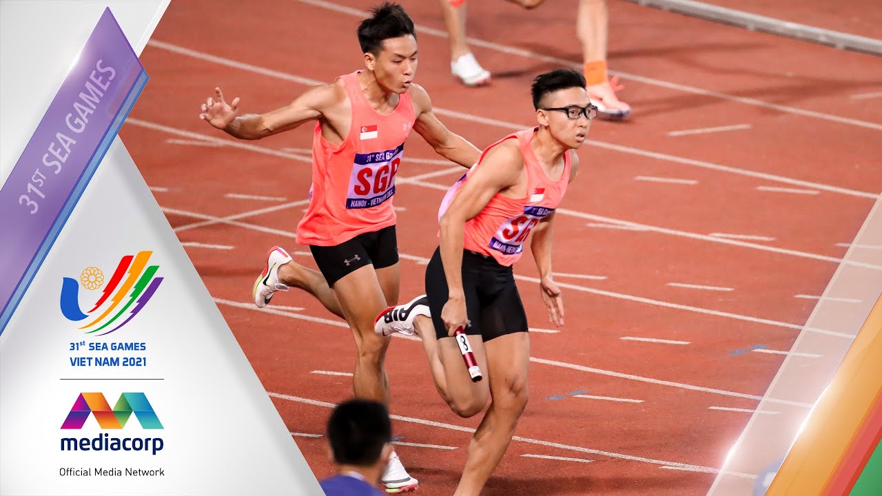 Highlights of Singapore's 4x100m relay bronze win | Athletics | SEA Games 2021