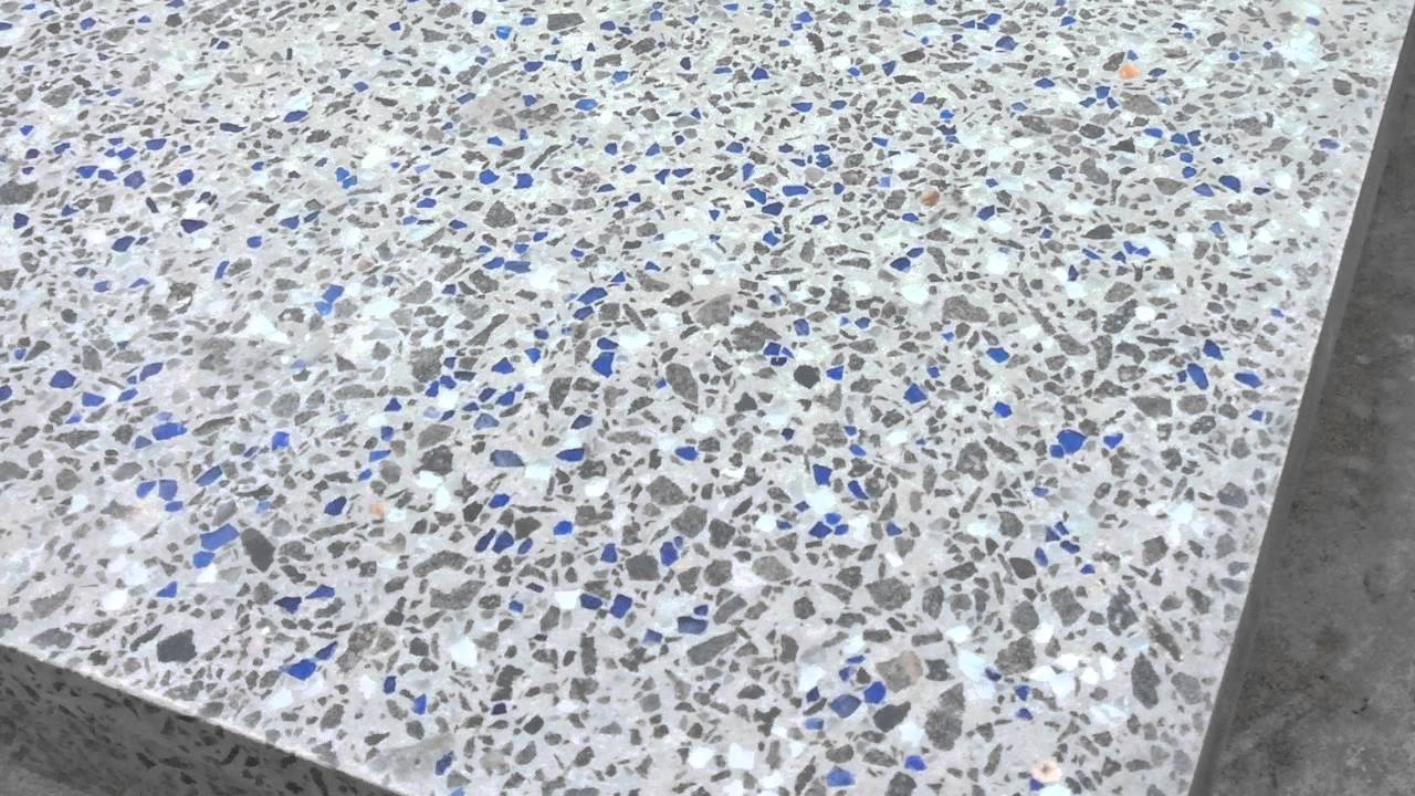 Polished Concrete Benchtops With Glass