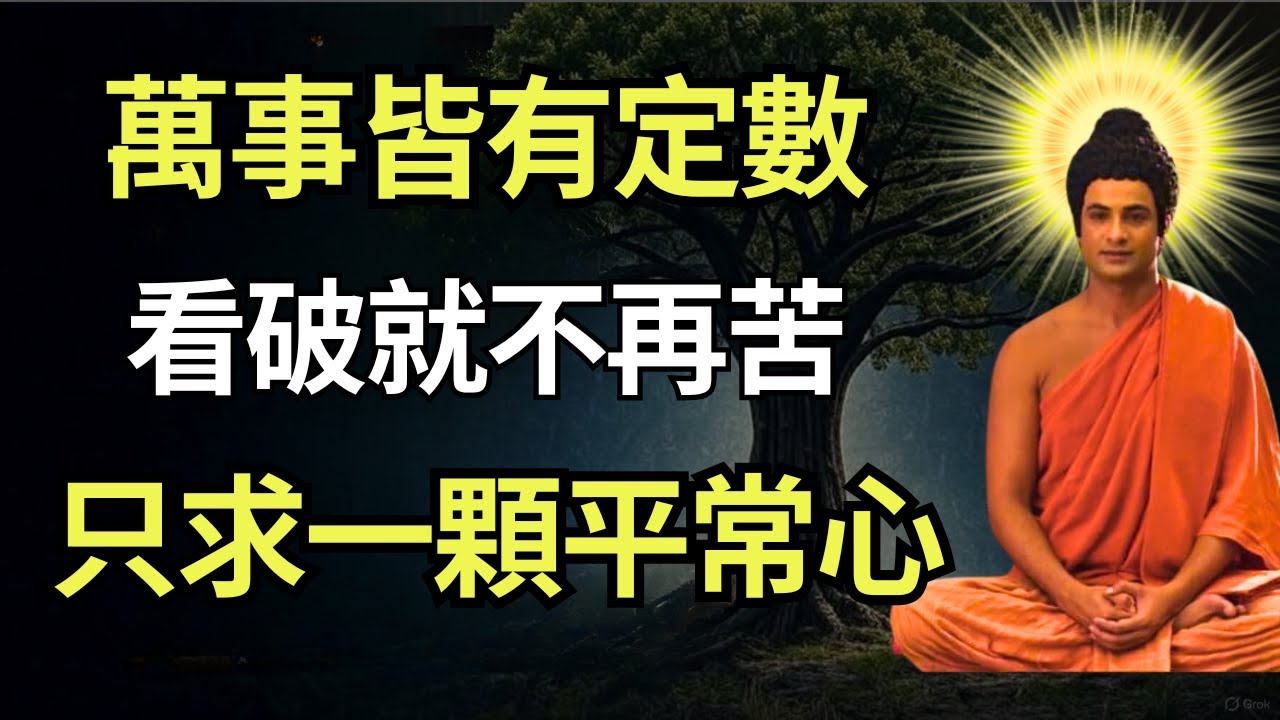 🎧 睡前聽佛法智慧：別想太多只是負擔！命運早已註定，放下執著，平靜行動才是真智慧！為他人而活是在毀掉自己，別讓任何人影響你的心情！#佛教智慧 #佛教 #禪心之道 #佛家 #佛學 #佛學智慧 #放下