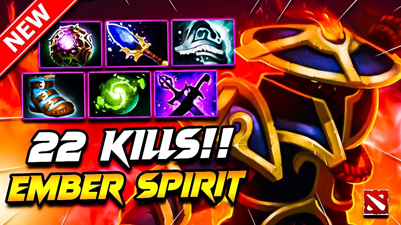 Dota 2 EMBER SPIRIT Gameplay | x22 Kills!! Ember Spirit DOTA 2 Carry Build Pro Gameplay 7.39