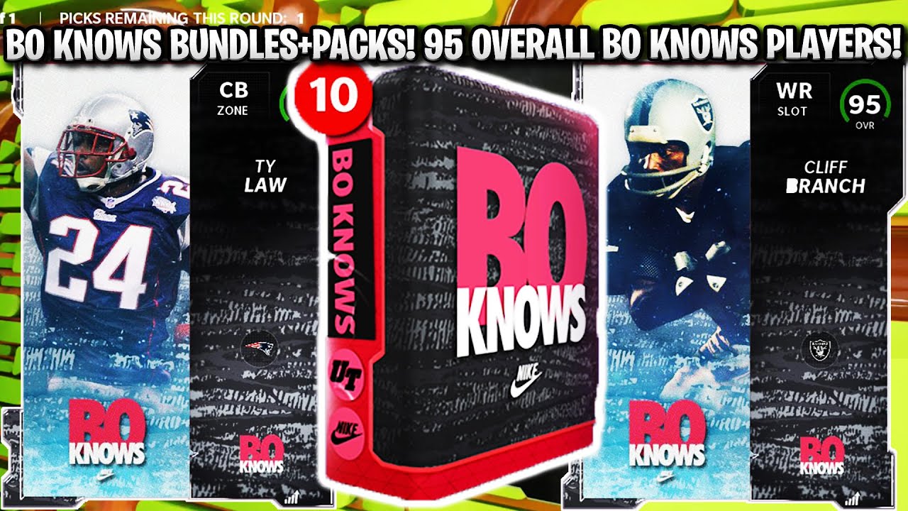 NEW BO KNOWS BUNDLES AND PACKS! BO KNOWS 95 TY LAW, BRANCH, MAWAE, AND MARSHALL! | MADDEN 22