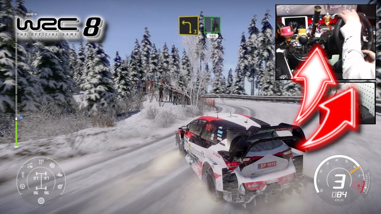 WRC 8 Toyota Yaris WRC Rally Sweden / Logitech G29
