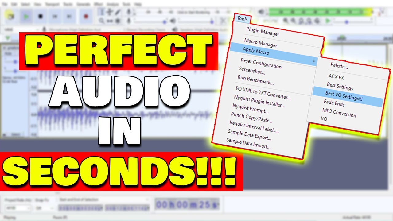 PERFECT Audacity Audio in SECONDS! | Audacity Macro Setup Tutorial 2023