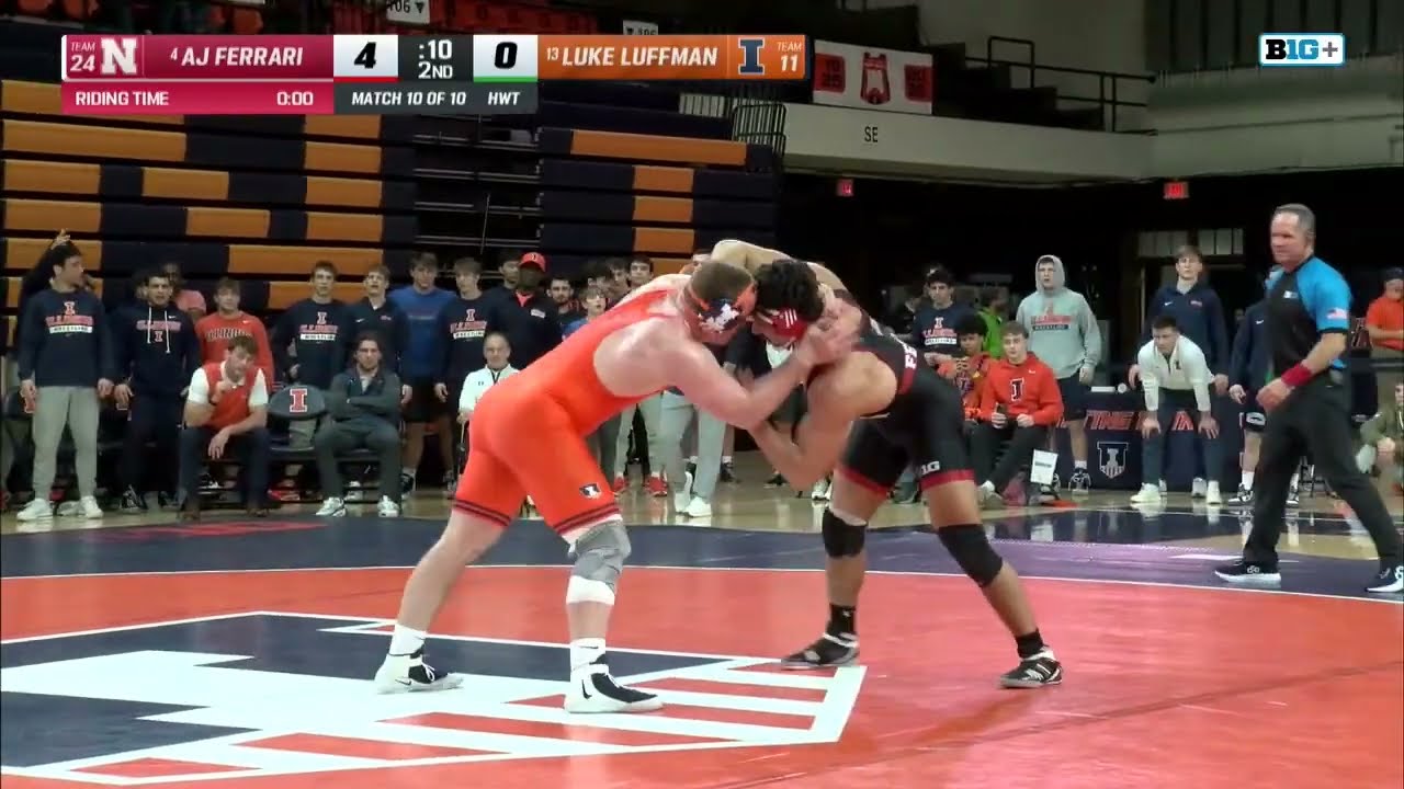 HWT: Nebraska's AJ Ferrari vs. Illinois' Luke Luffman | Nebraska Wrestling