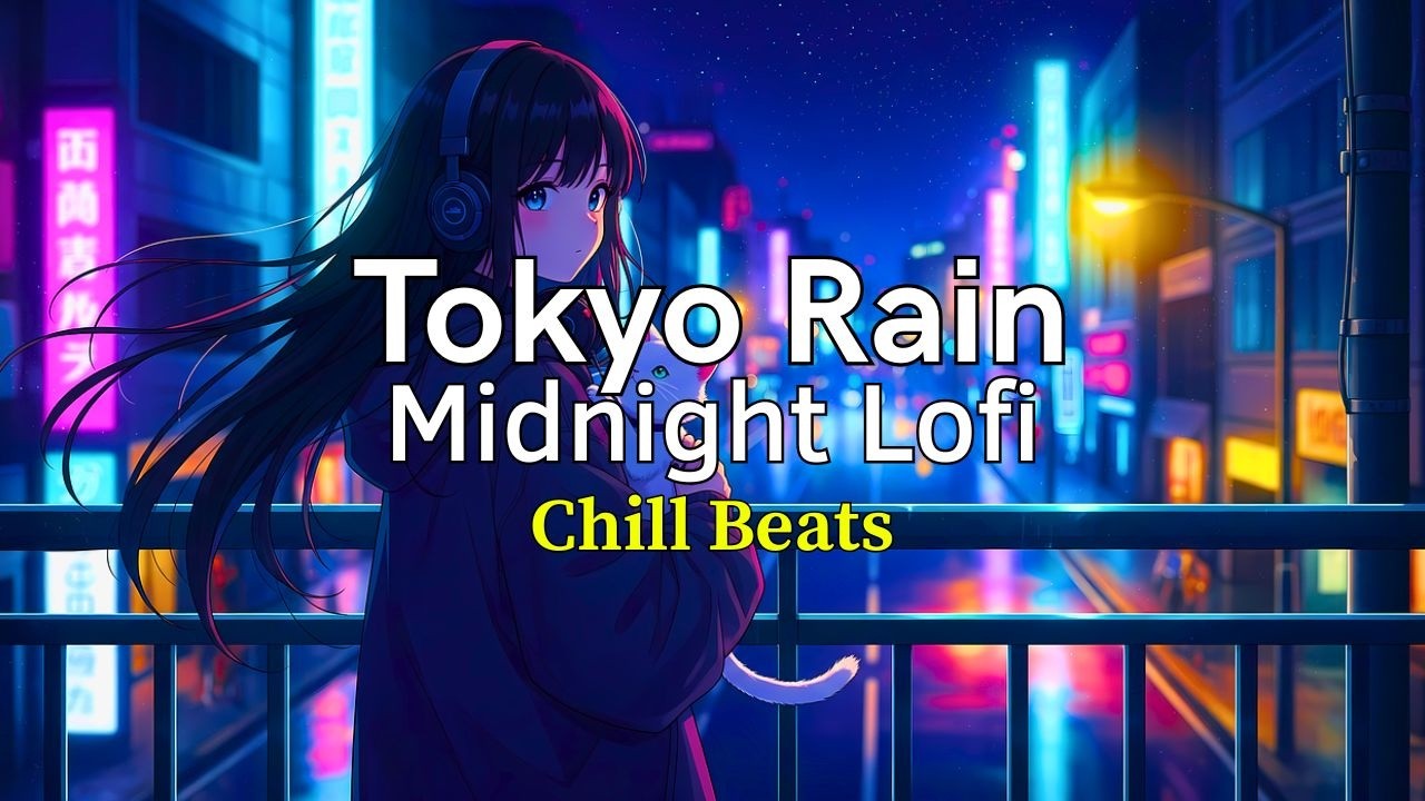 Tokyo Midnight Lofi 🌧️ 1 Hour Rainy Vibes for Late Night Focus