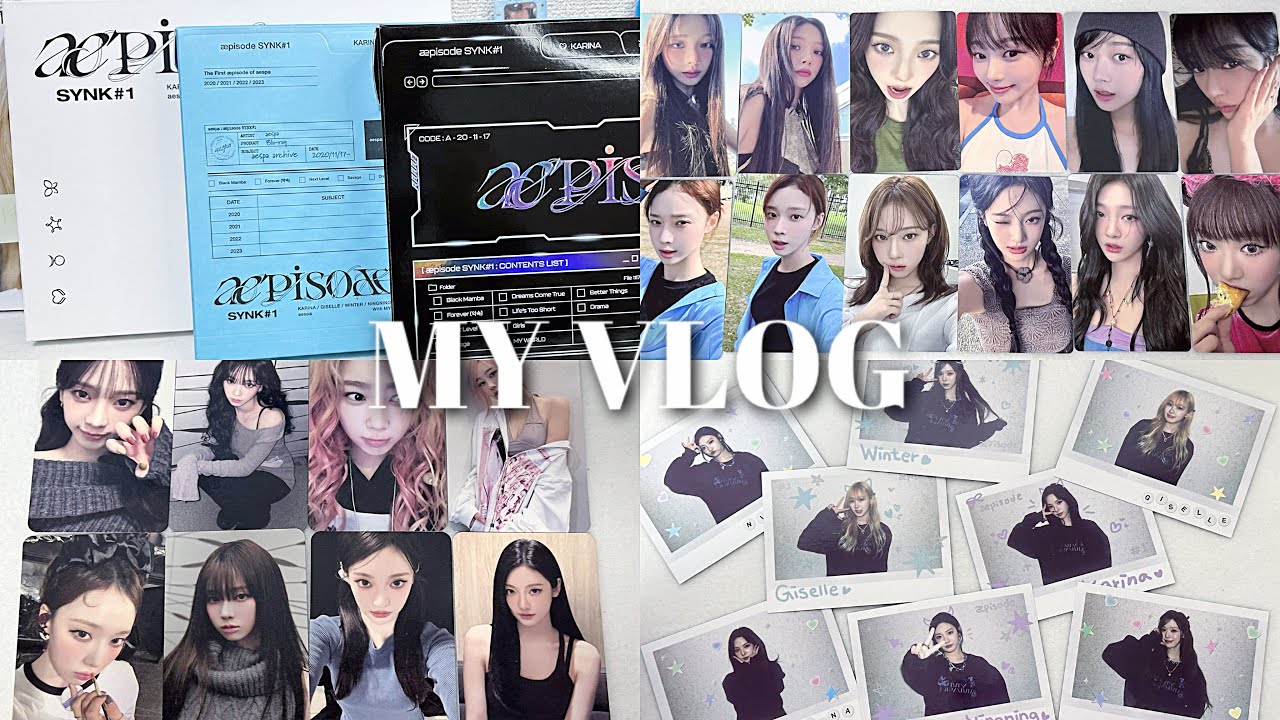 【MY VLOG】#13 MD祭りの一部が到着したので早速開封🩵 | 에스파 마이로그 엠디깡 | 開封動画 グッズ開封 トレカ収納 |
