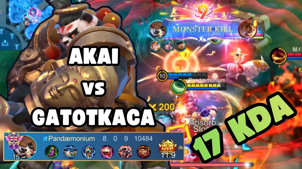 EXP lane Top Global Akai Vs Gatotkaca &mdash; Mythical Immortal Gameplay | Mobile Legends