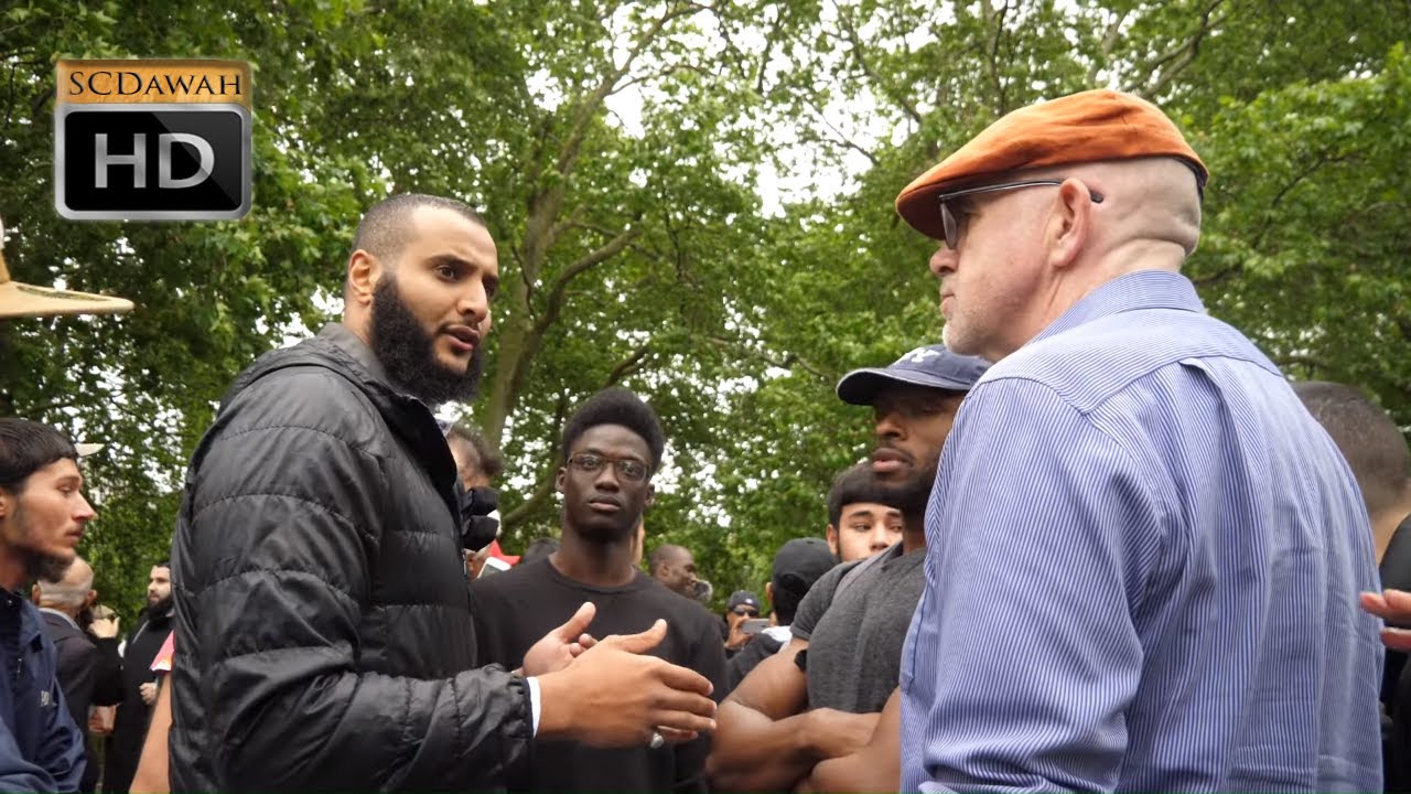 P1 - More Gods!?! Muhammed Hijab Vs Atheist & Christian  | Speakers Corner | Hyde Park