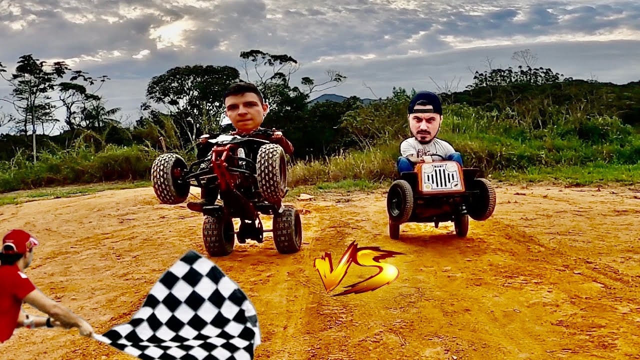 CORRI CONTRA O MINI QUADRICICLO (DEU RUIM NA LARGADA, VINI VIROU PARA TRÁS).