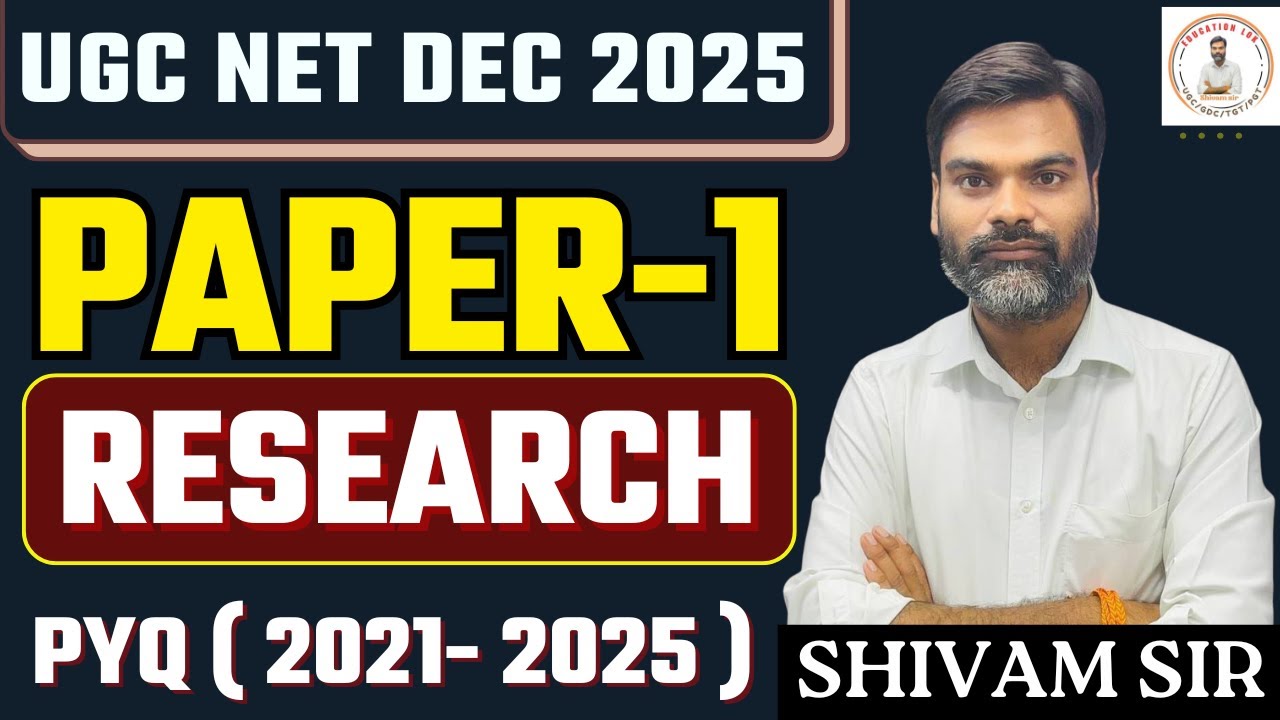 ugc net paper 1 research aptitude pyq || ugc net paper 1 by shivam sir  || ugc net paper 1 research