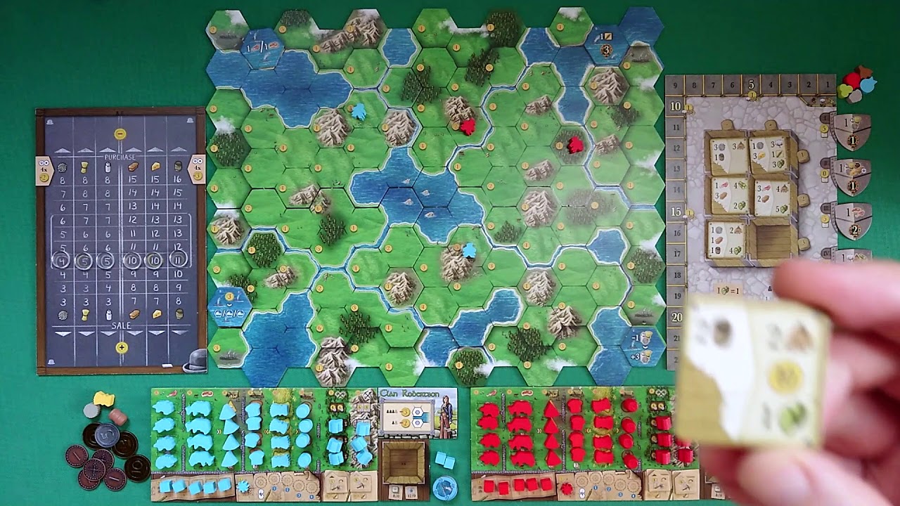 CLANS of CALEDONIA [3] Учимся играть в Кланы Каледонии, полная пробная партия