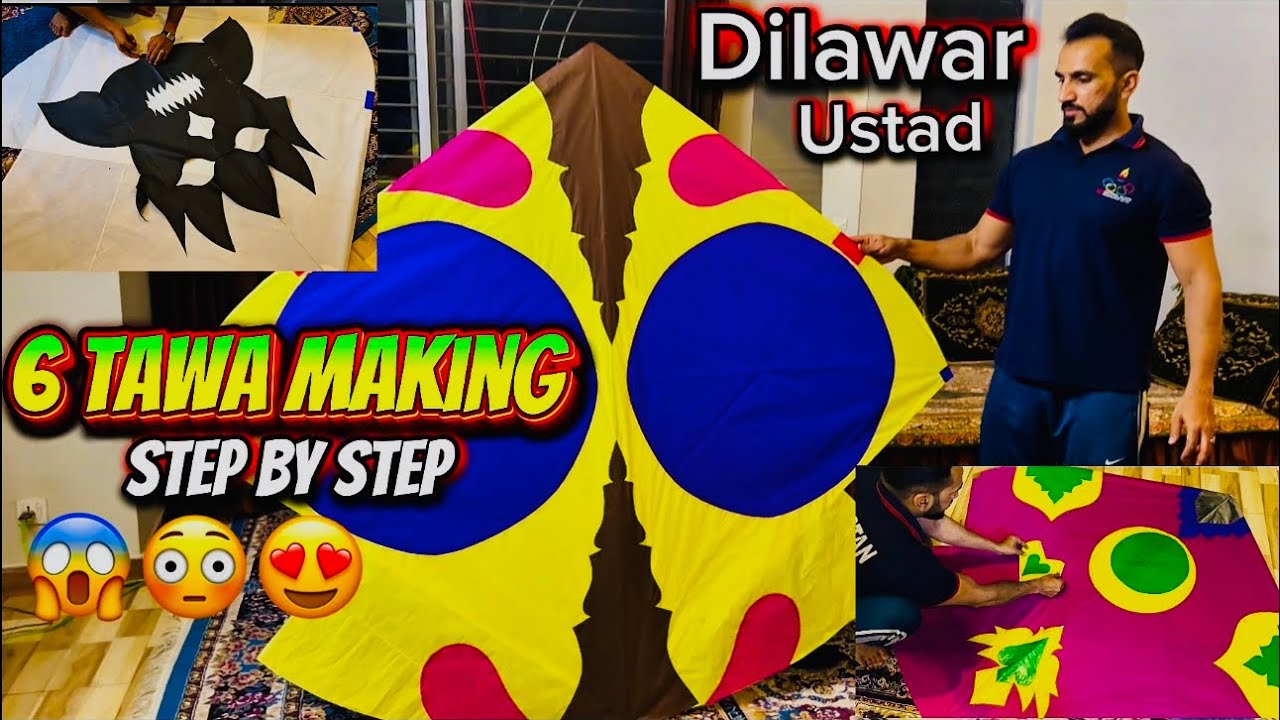 How to Make Big Kites😍😱😱Unlimited 6 Taway😱😍Making By Famous Ustad Dilawar😍😍Or Kuch Raaz ke Batay🤔🤔