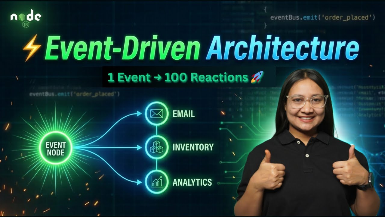 Event-Driven Architecture Explained | Backend System Design Tutorial | Most Asked Interview Question
