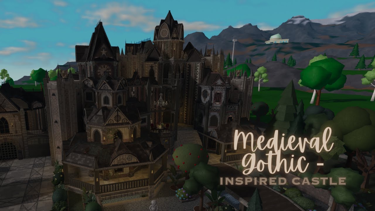 Medieval/Gothic-Inspired Castle Part (2/3) | Bloxburg Speedbuild