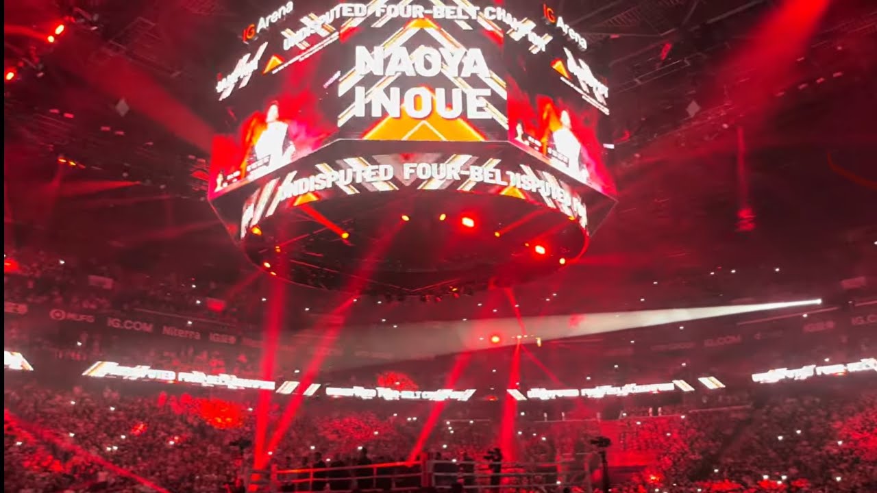 Naoya Inoue vs Murodjon Akhmadaliev  Entrance 井上尚弥 vs ムロジョン・アフマダリエフ 煽り〜入場 現地映像(SRS席) Departure