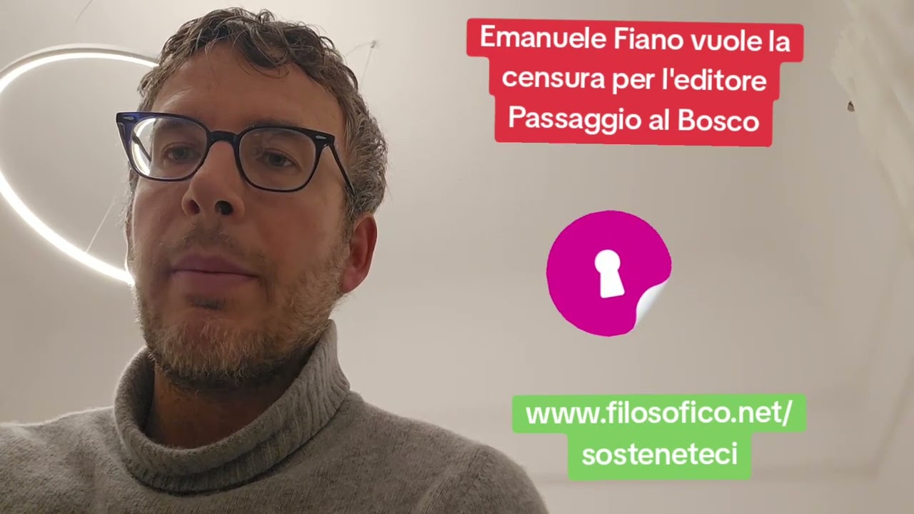 DIEGO FUSARO: Emanuele Fiano vuole la censura per l'editore Passaggio al bosco!