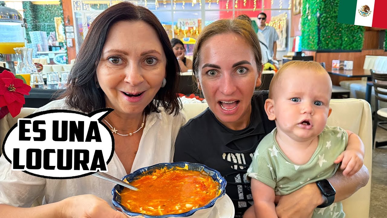 😱 MAMÁ RUSA PROBANDO POZOLE POR PRIMERA VEZ en MÉXICO 🇲🇽