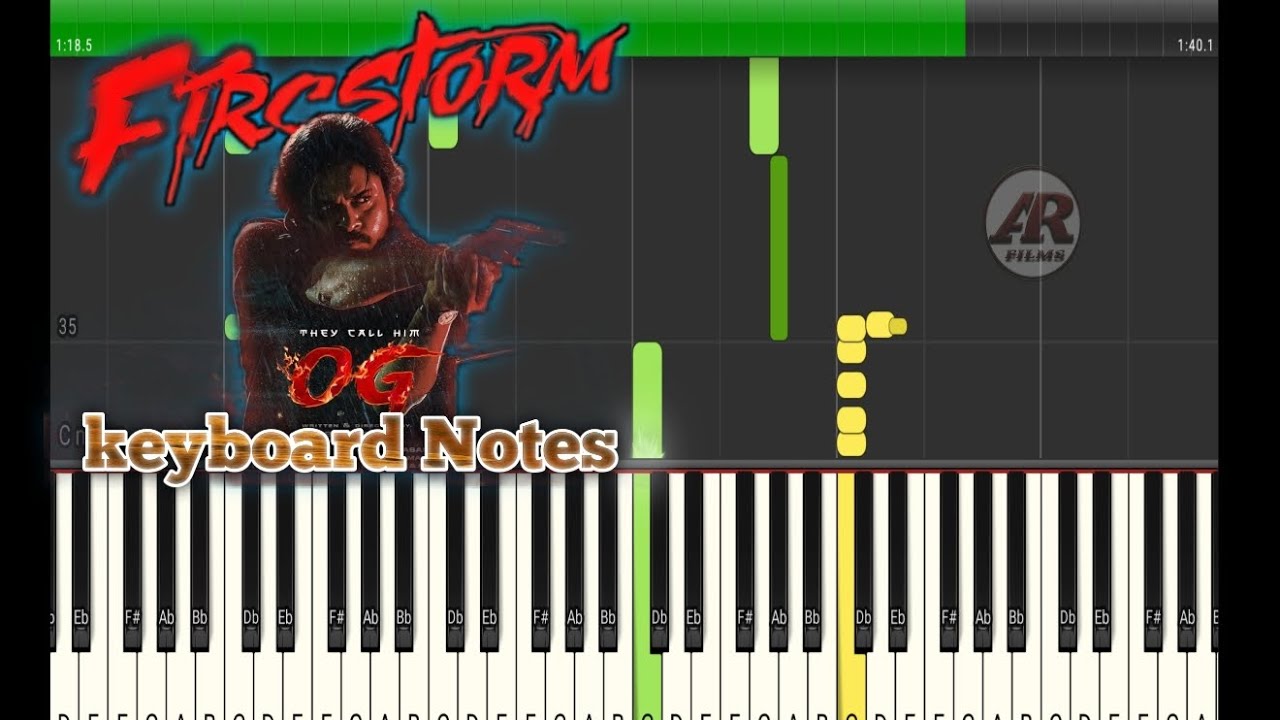 FIRESTORM Keyboard Notes||  Pawan Kalyan | Thaman S || THEY CALL HIM OG ||