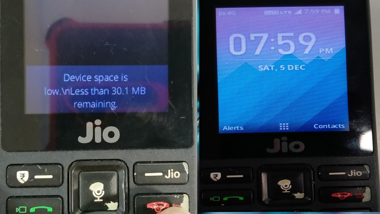 Jio phone Device space is low problem|| jio phone factory reset code|| jio phone hang