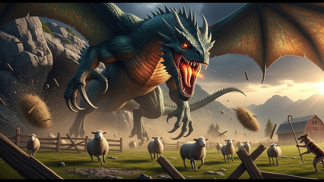 Police Rescue Farm from Giant South American Dragon