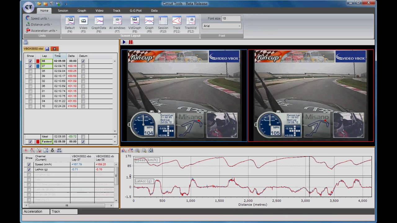 Dramatically improve lap times using the new Video Comparison software from Racelogic