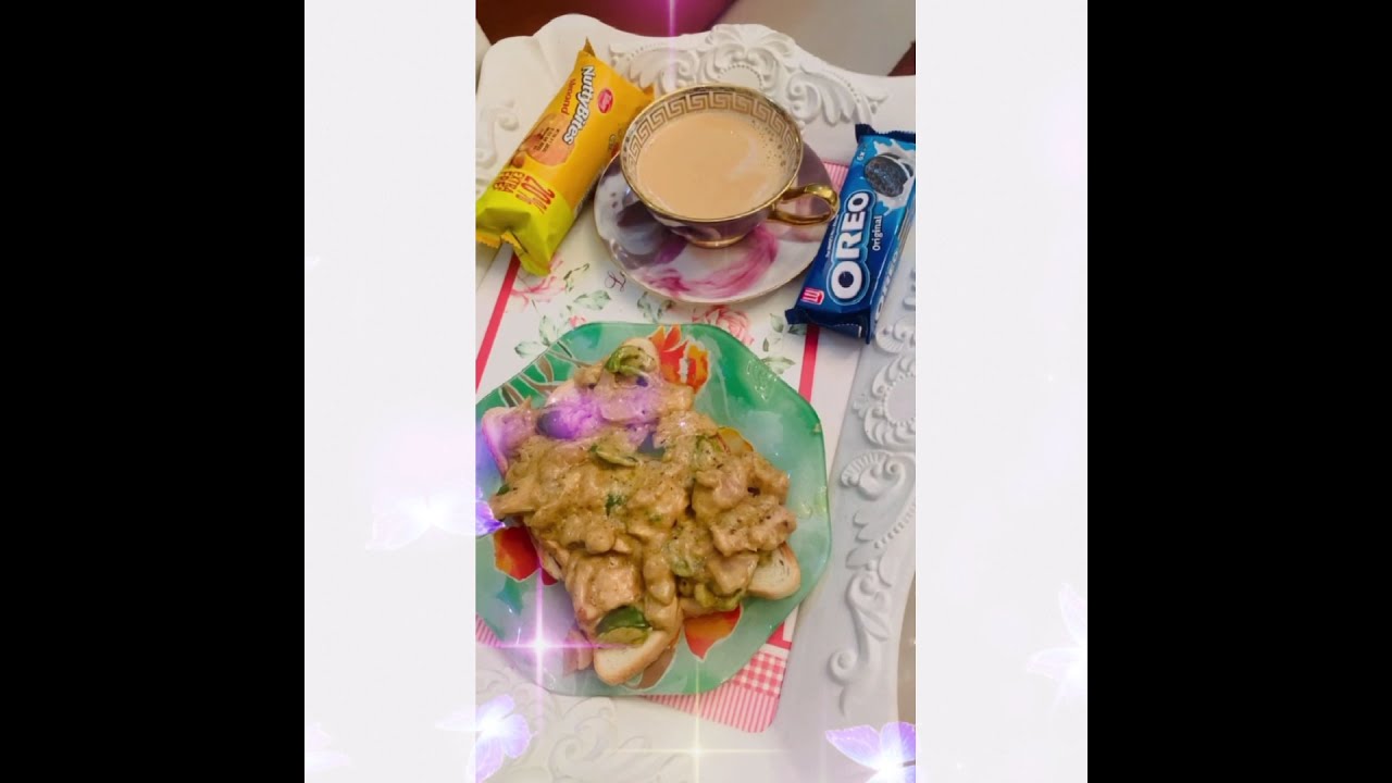 Creamy Garlic Chicken On Toast  Recipe By Assorted Vlog