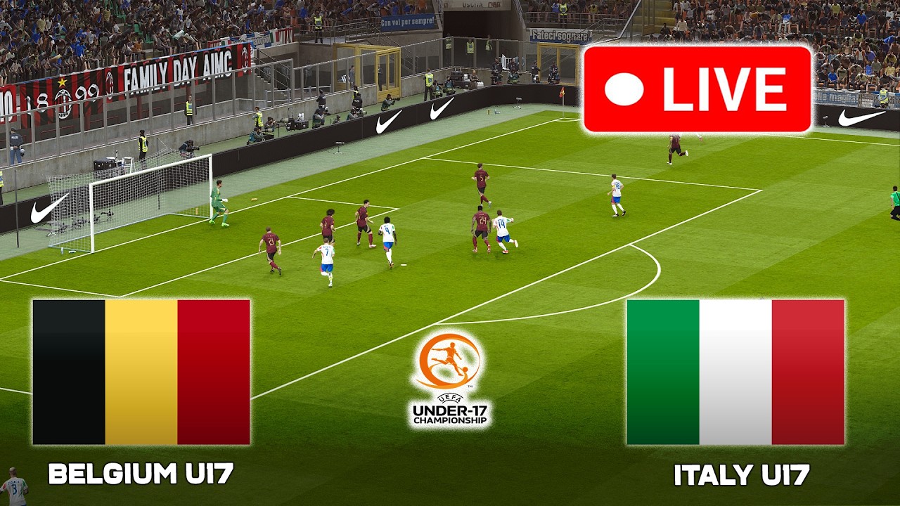 🔴В ПРЯМОМ ЭФИРЕ: Бельгия U17 &mdash; Италия U17 | Чемпионат Европы U17 2026, плей-офф | Полная симуляци...