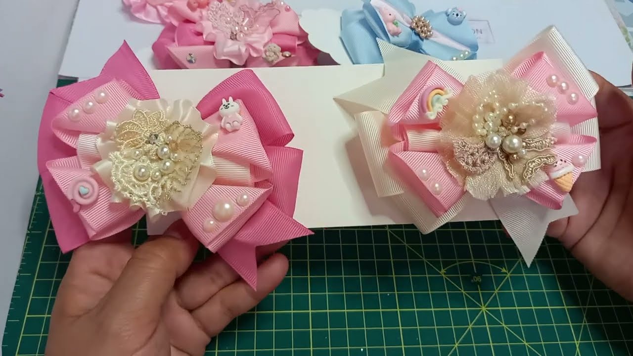 moñitos elegantes con poco material colores pasteles/@floresymasmayra375