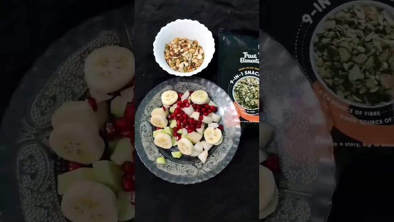 Healthy Fruits Salad with True Elements 9 in 1 Snack Mix