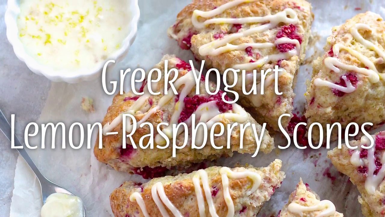Greek Yogurt Lemon-Raspberry Scones
