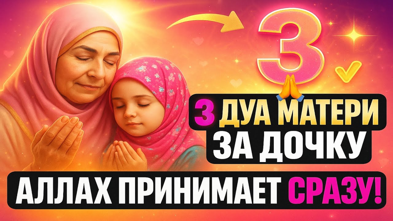 3 ДУА МАТЕРИ ЗА ДОЧКУ - АЛЛАХ ПРИНИМАЕТ СРАЗУ! ОТ ПОСЛЕДНЕЙ Я РЫДАЛА #ислам #дуа #аллах