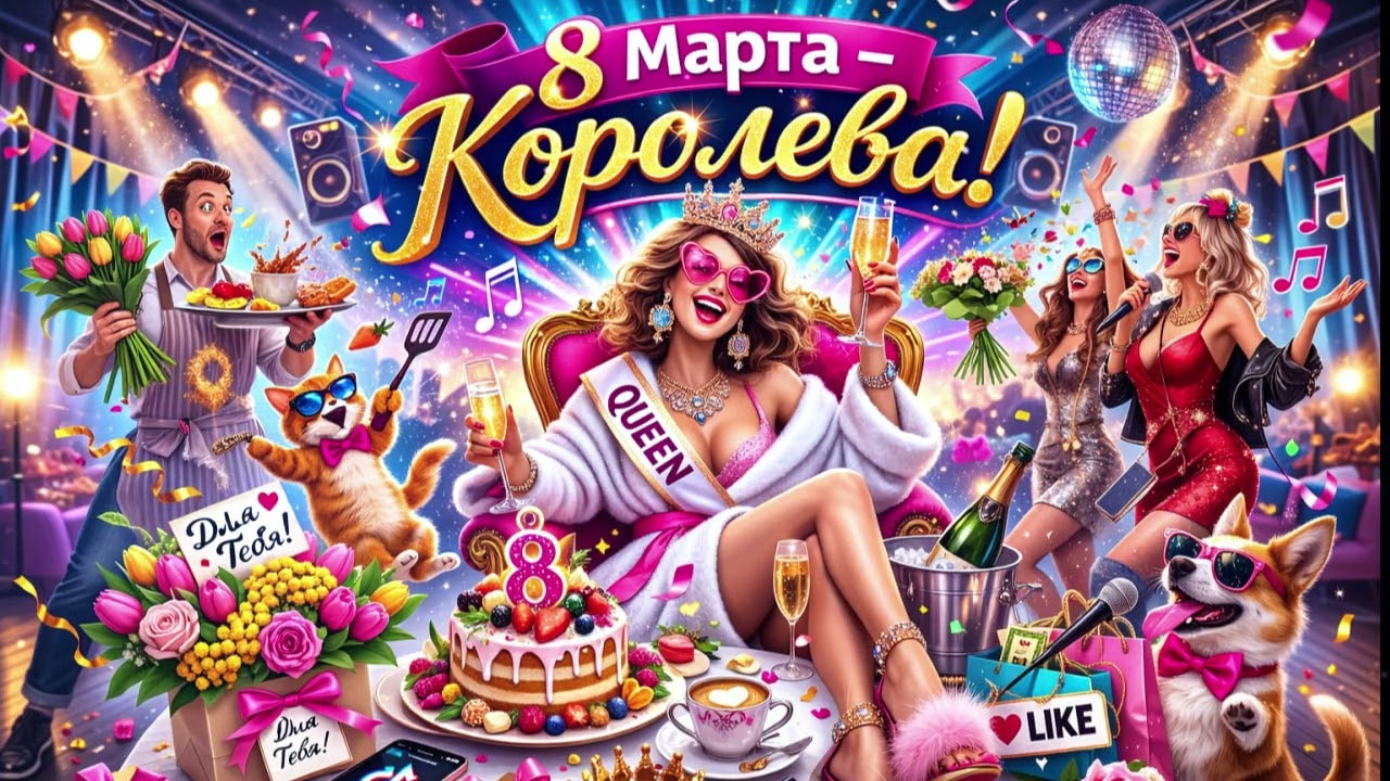 «8 Марта — Королева!»  “March 8 – Queen for a Day!”