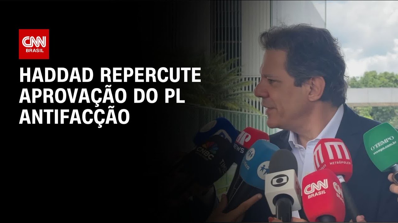 Haddad fala &agrave; imprensa sobre PL Antifac&ccedil;&atilde;o | LIVE CNN