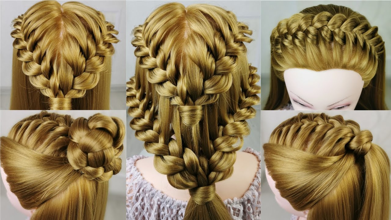 5 cute open hairstyles for girls. Braided hairstyles.
